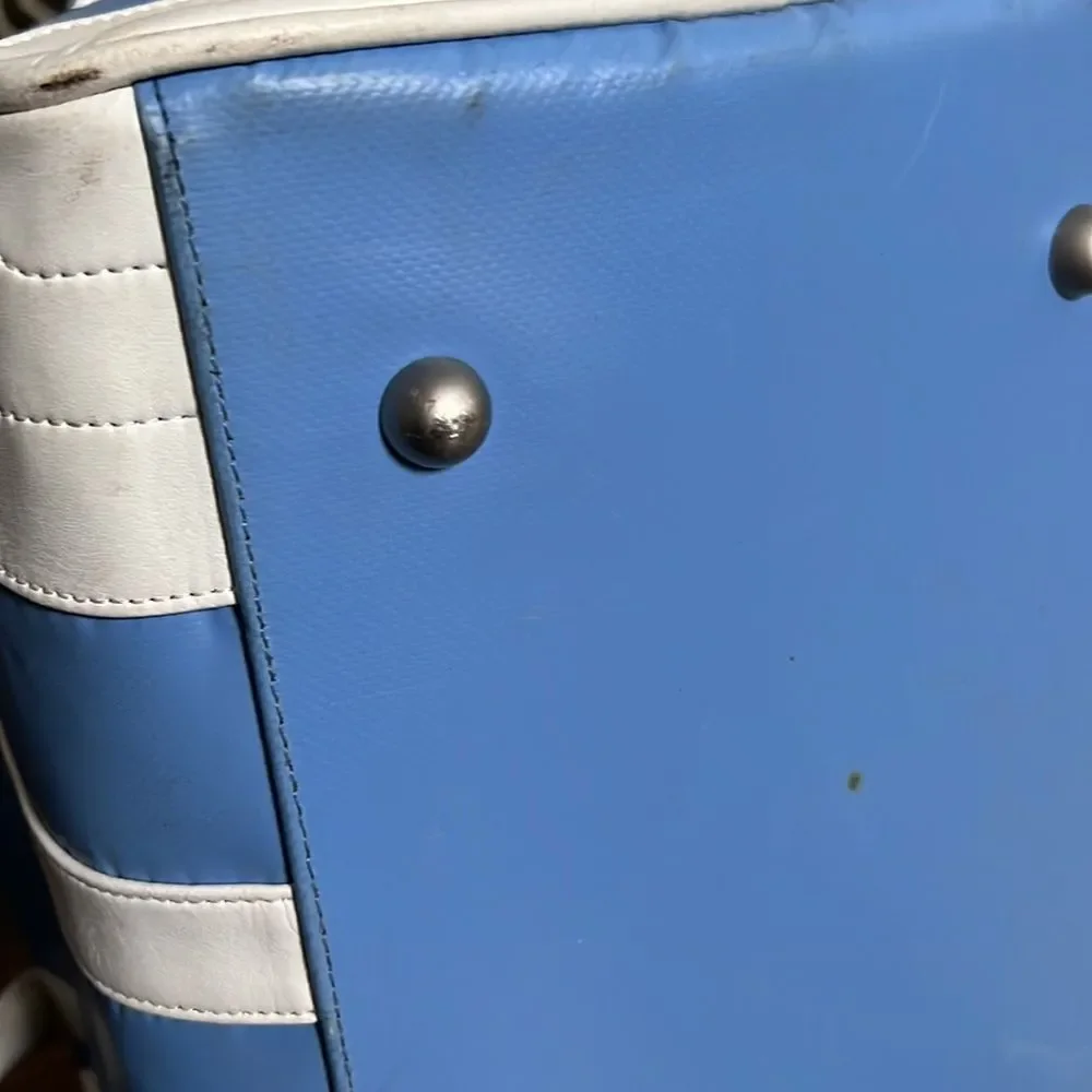 Very Rare Vintage 90s The North Face Weekend Bag light blue with ivory accents